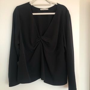 Abercrombie knot front long sleeve top